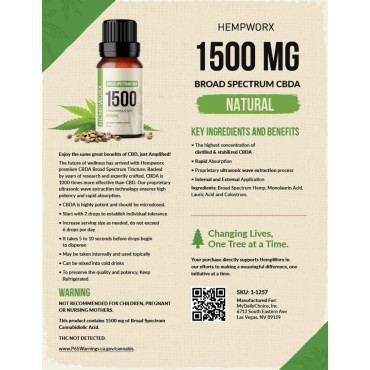 HempWorx CBDA - spectru larg