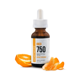 HempWorx Broad Spectrum CBD Oil THC Not Detected - Orange Sunshine (750mg)