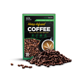 Cafea infuzată cu cânepă HempWorx